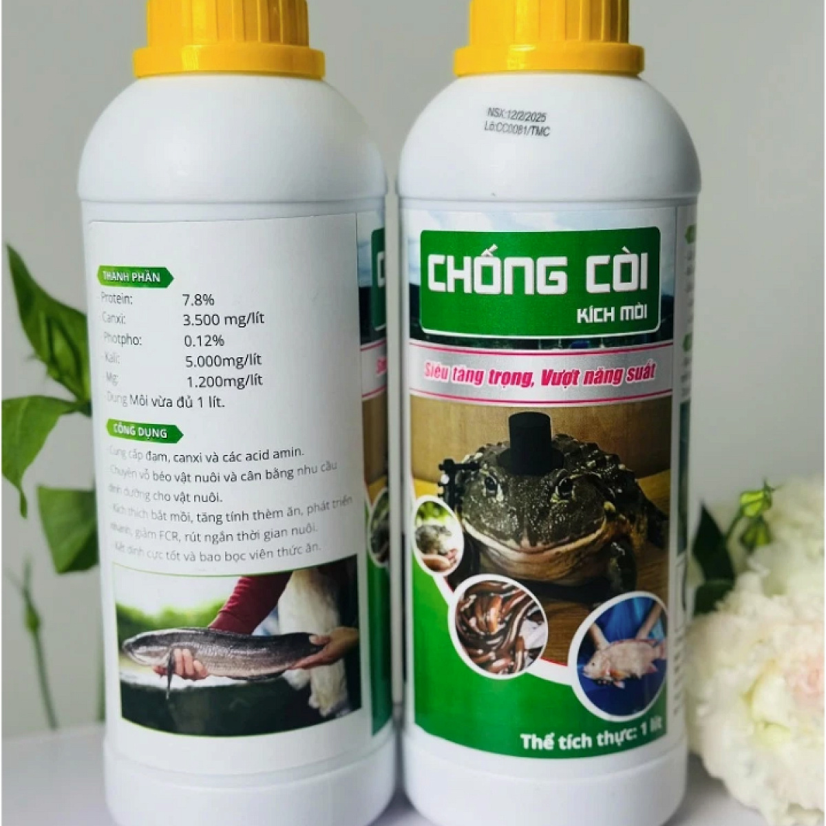 Chai 1 lít chóng còi dung dịch dinh dưỡng đạm sâu canxi